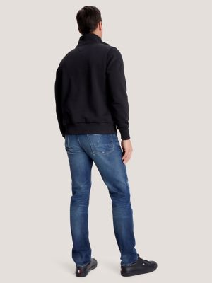 Solid Quarter-Zip Sweatshirt, Black