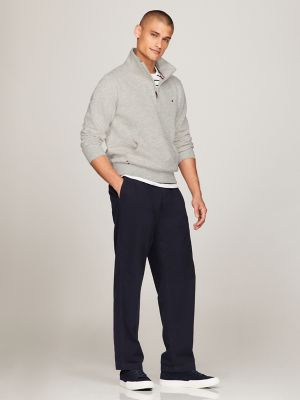 Solid Quarter-Zip Sweatshirt, Beige Heather