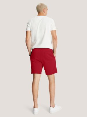 Embroidered Tommy Logo Sweatshort, Regatta Red