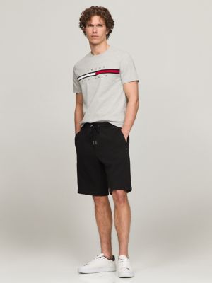 Tommy Hilfiger Plavky Zlavy - Flag Stredne Length Drawstring Shorts Panske  Zelene