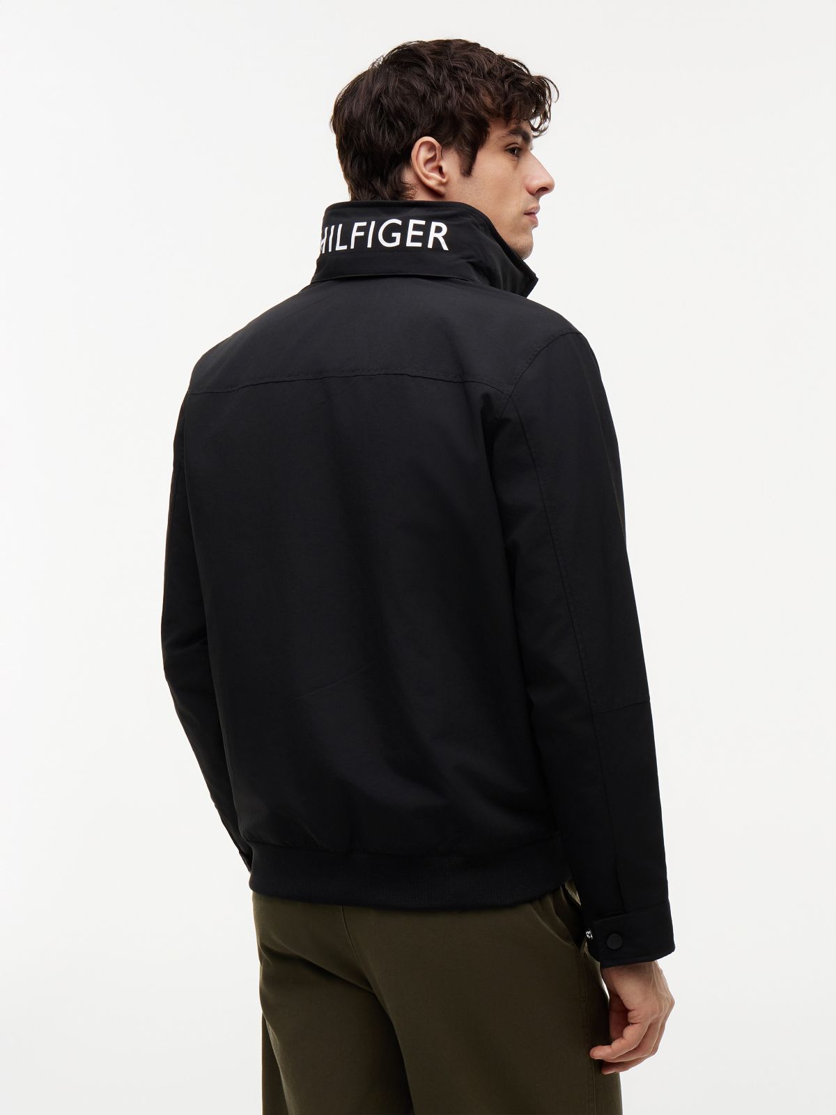Water-Resistant Hooded Regatta Jacket — Black