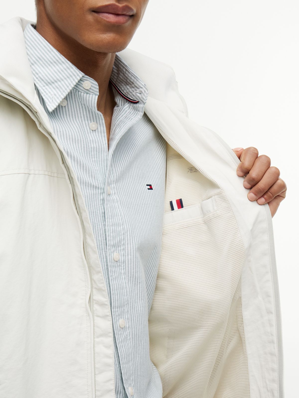 Water-Resistant Hooded Regatta Jacket — Silver Birch