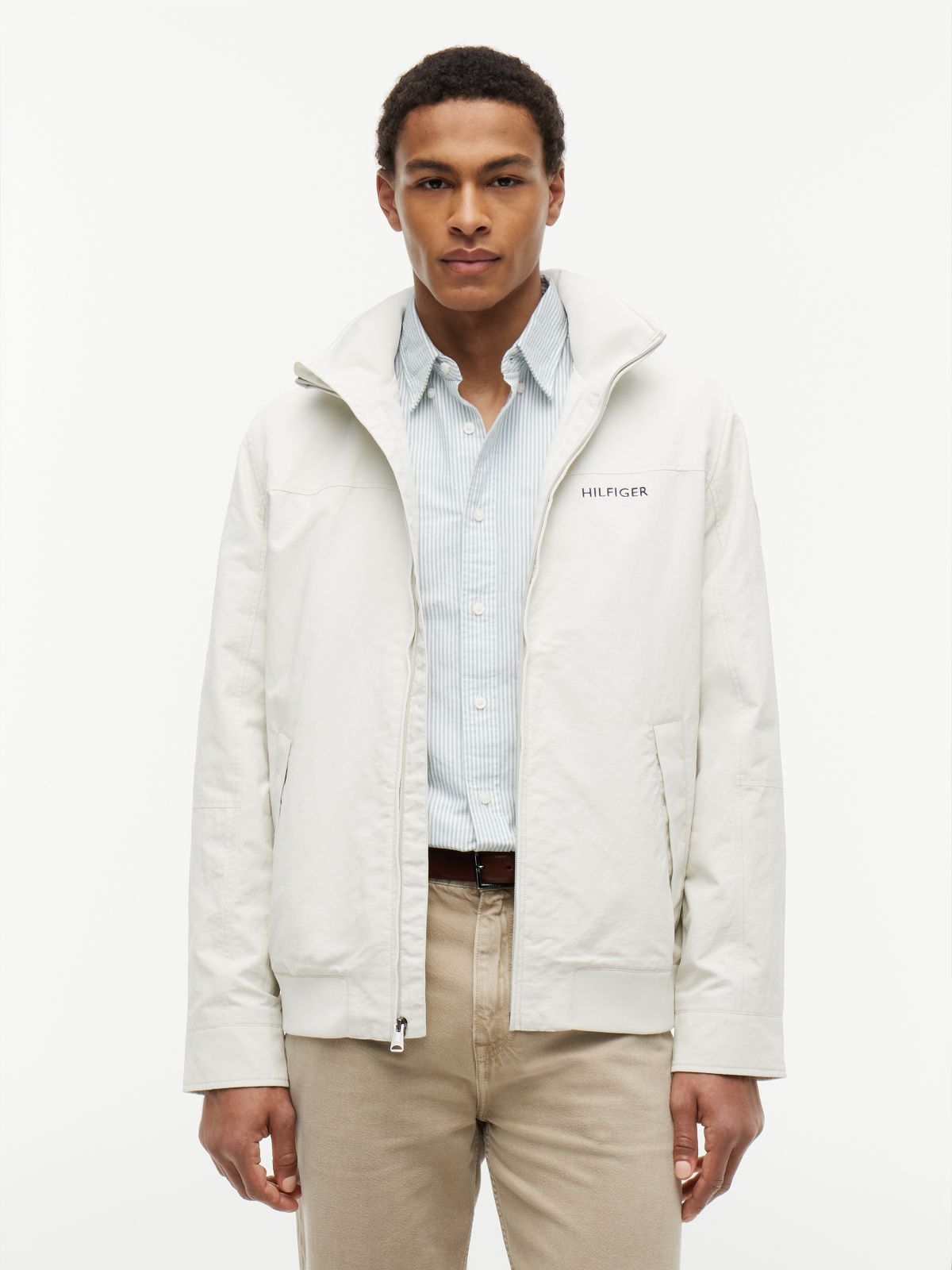 Water-Resistant Hooded Regatta Jacket — Silver Birch