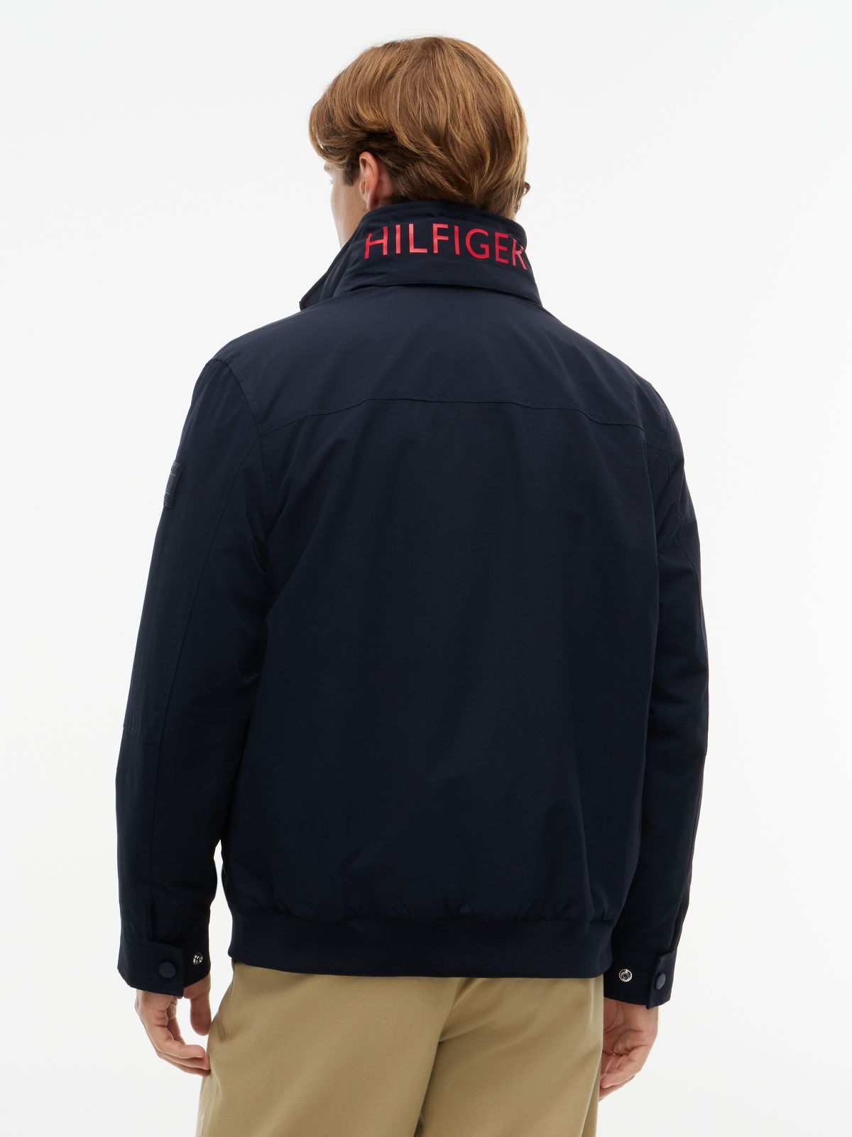 Water-Resistant Hooded Regatta Jacket — Navy Blue