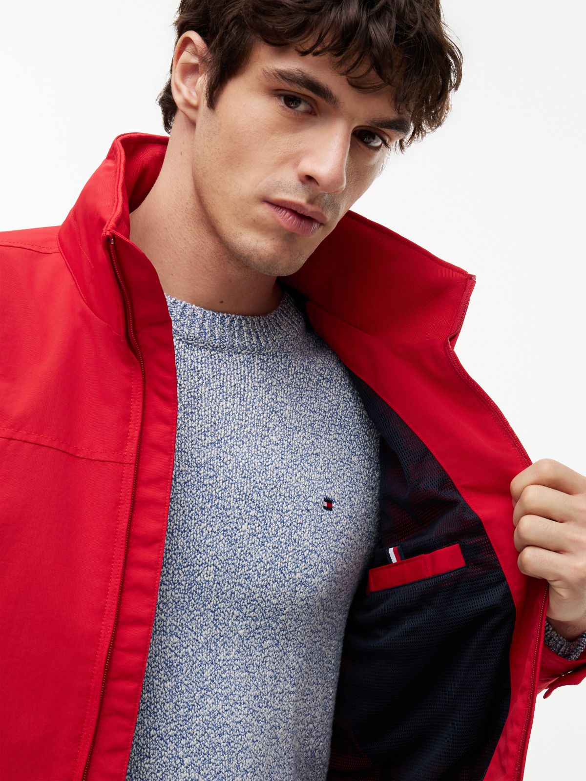 Water-Resistant Hooded Regatta Jacket — Primary Red