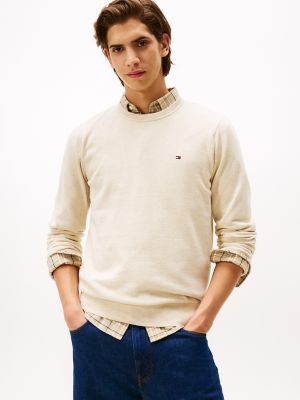 Classic Crewneck Sweater, Beige