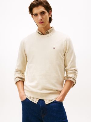 Classic Crewneck Sweater, Beige