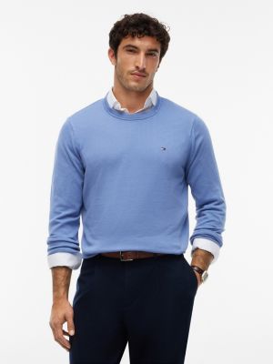 Solid Crewneck Sweater, Washed Ink