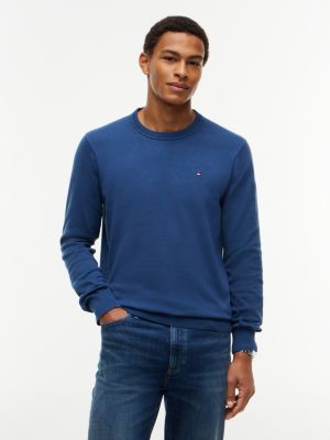 Classic Crewneck Sweater, Indigo Blue