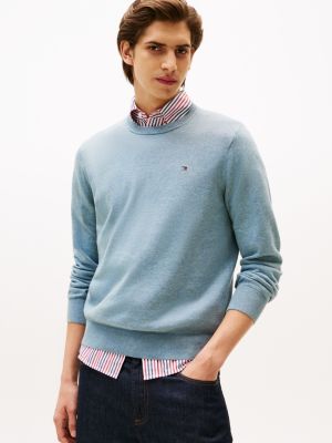 Classic Crewneck Sweater, Light Blue