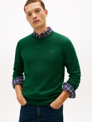 Classic Crewneck Sweater, Ornamental Green