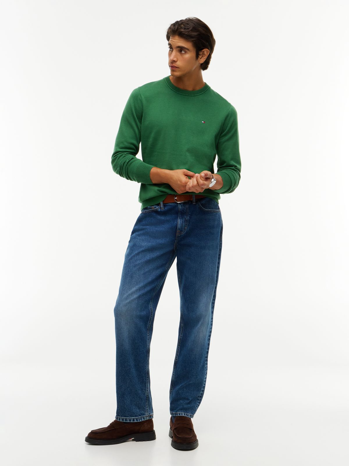 Classic Crewneck Sweater — Deep Evergreen