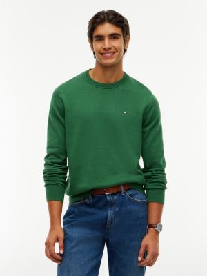 Classic Crewneck Sweater, Deep Evergreen