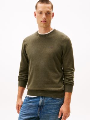 Classic Crewneck Sweater, Green