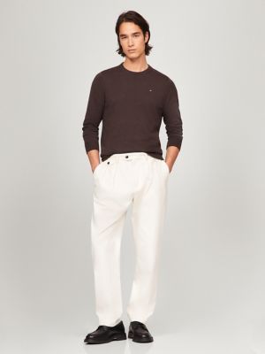 Classic Crewneck Sweater, Brown Heather