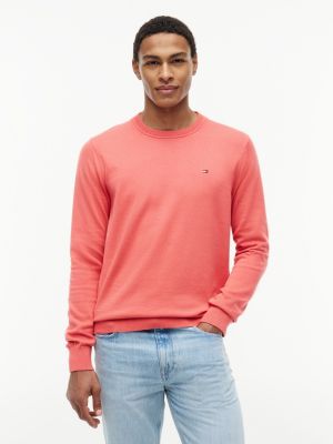 Classic Crewneck Sweater, Coral