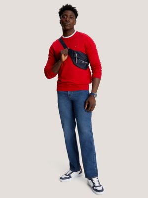 Classic Crewneck Sweater, Primary Red