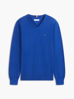 Essential V-Neck Sweater — Anchor Blue 5