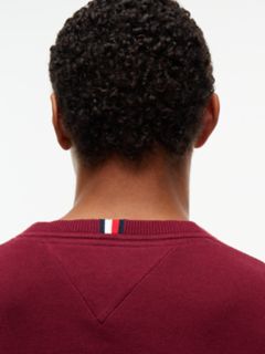 Solid Logo V-Neck Sweater — Burgundy 3