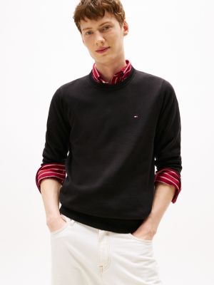 Classic Crewneck Sweater, Black