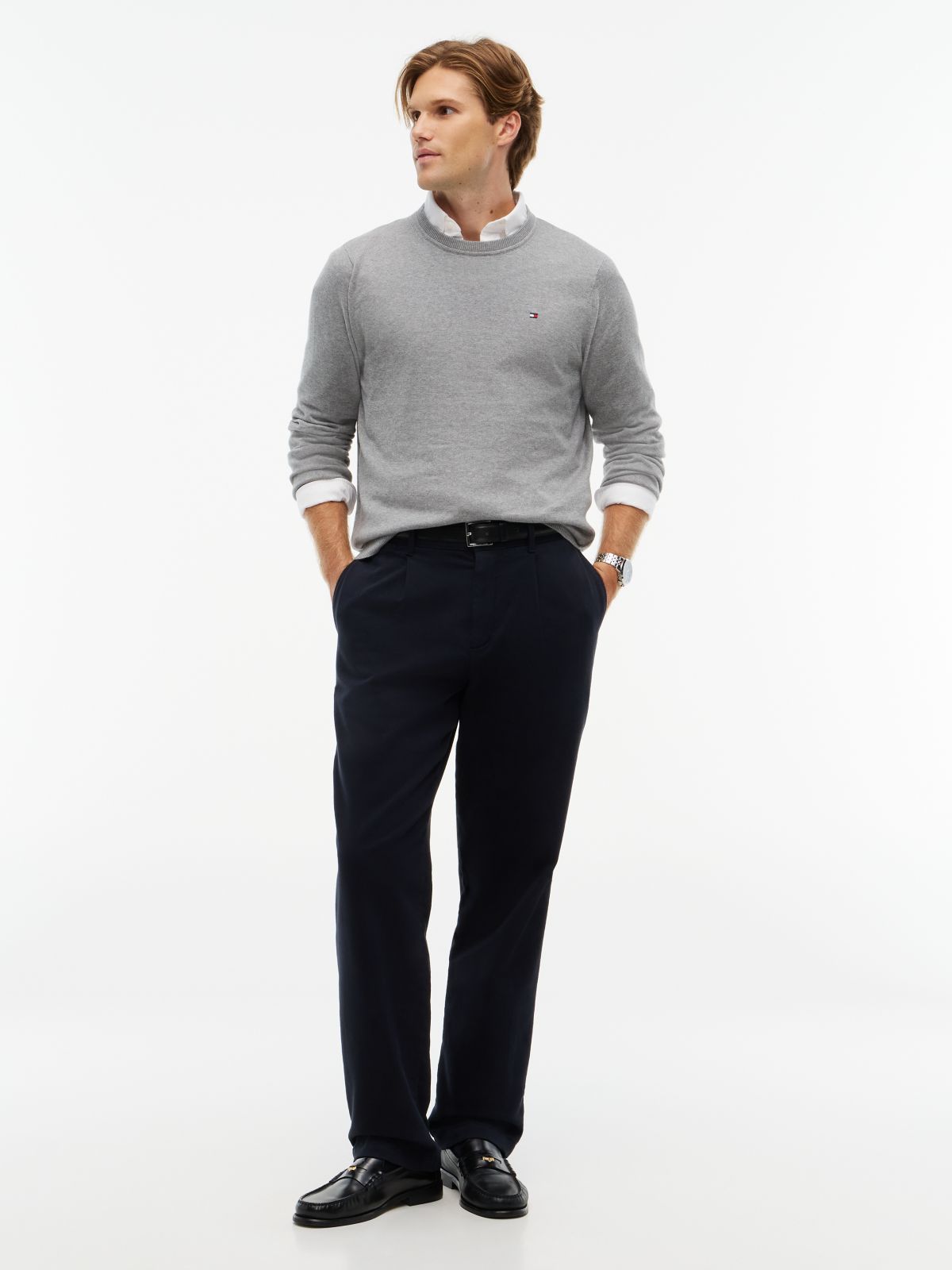 Classic Crewneck Sweater — Grey Heather