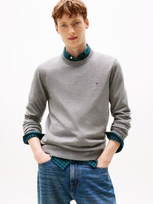 Classic Crewneck Sweater, Grey Heather