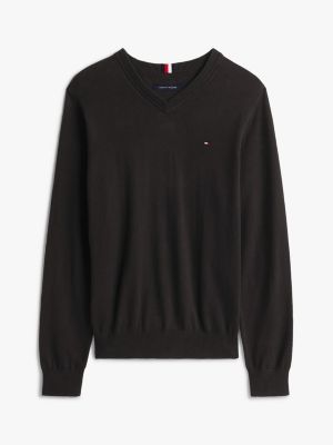 Solid Logo V-Neck Sweater | Tommy Hilfiger
