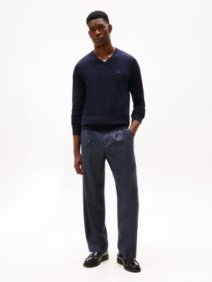 Solid Logo V-Neck Sweater | Tommy Hilfiger