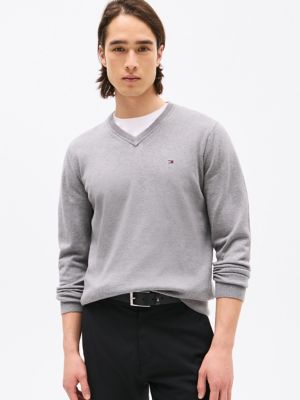 Tommy Hilfiger Men's Solid Crewneck Sweater at  Men’s Clothing store