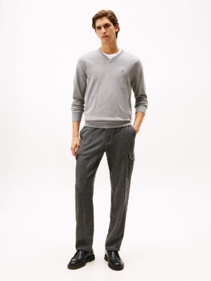 Solid Logo V-Neck Sweater | Tommy Hilfiger