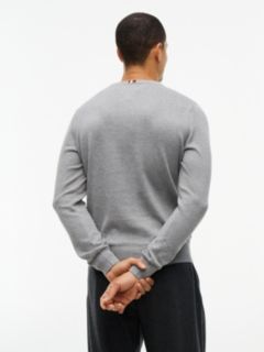 Solid Logo V-Neck Sweater — Grey Heather 4