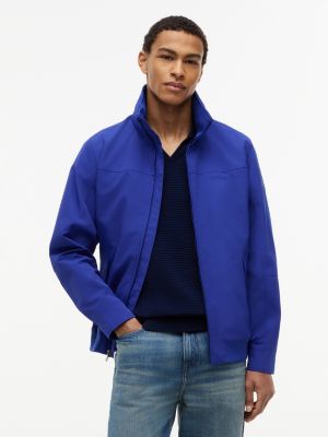 Water-Resistant Hooded Regatta Jacket, Wedge Blue