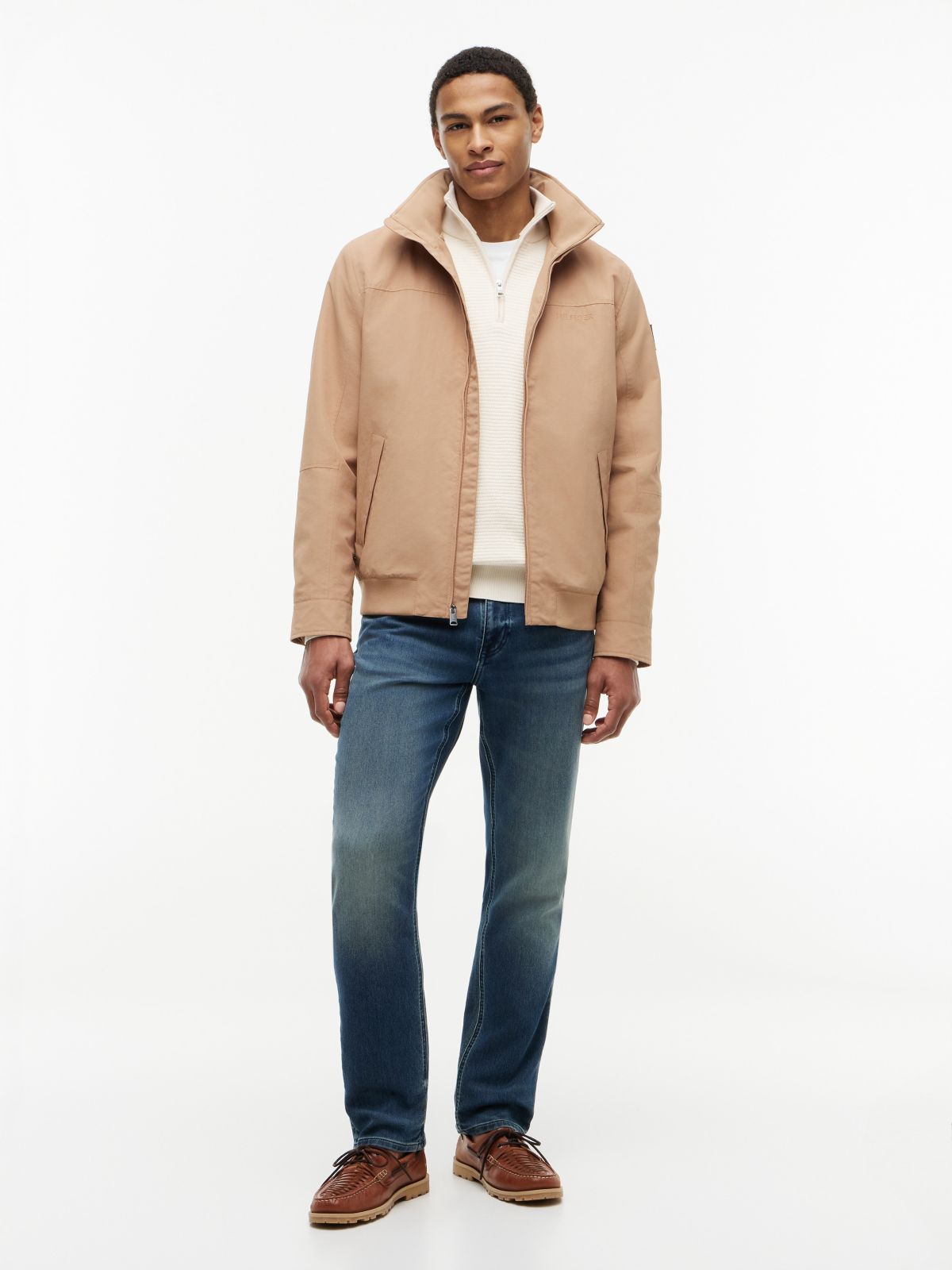 Water-Resistant Hooded Regatta Jacket — Iconic Camel