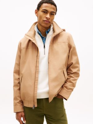 Water-Resistant Hooded Regatta Jacket, Iconic Camel