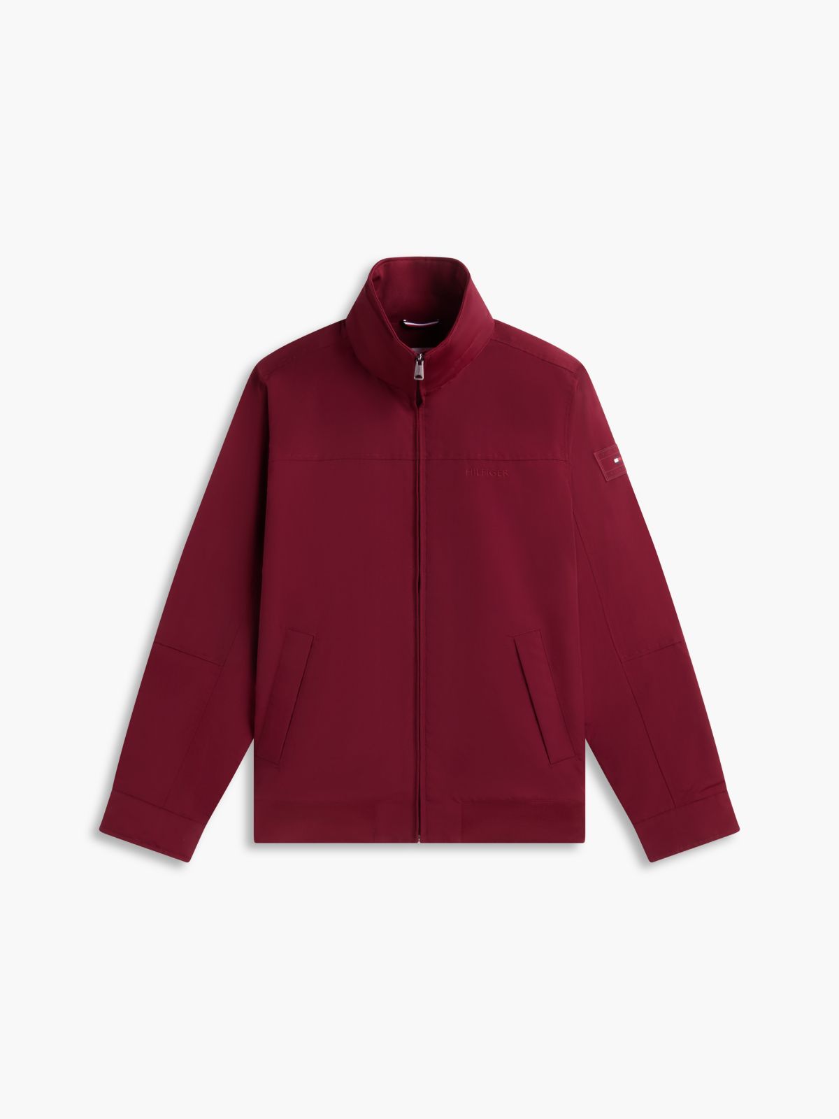 Water-Resistant Hooded Regatta Jacket — Deep Rouge