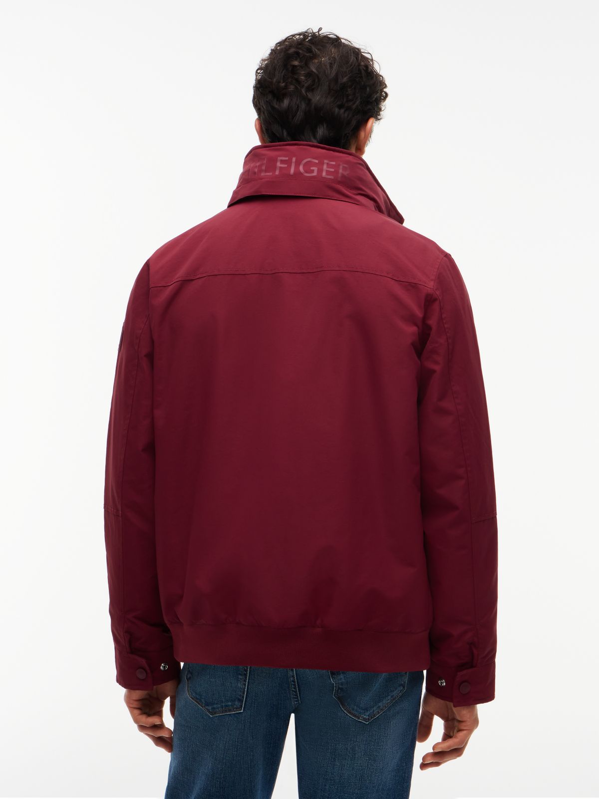 Water-Resistant Hooded Regatta Jacket — Deep Rouge