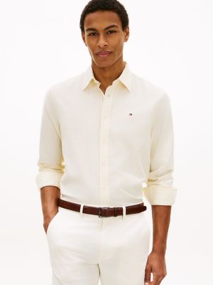 Regular Fit Stripe Stretch Oxford Shirt, Citronella