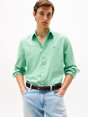 Regular Fit Stretch Oxford Shirt, Vivid Clover