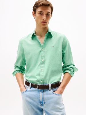 Regular Fit Stretch Oxford Shirt, Vivid Clover