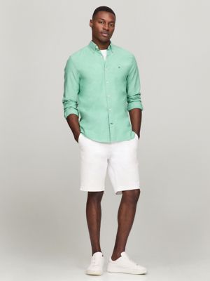 Regular Fit Oxford Shirt, Mardi Gras Green/Optic White