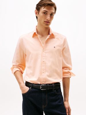 Regular Fit Stretch Oxford Shirt, Sunny Orange