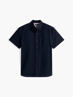 Regular Fit Short-Sleeve Oxford Shirt — Navy Blue 5