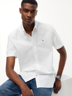Regular Fit Short-Sleeve Oxford Shirt — Optic White 3