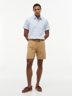 Short-Sleeve Striped Oxford Shirt — Blue/White Stripe 2