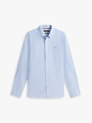 Regular Fit Stripe Stretch Oxford Shirt | Tommy Hilfiger Canada