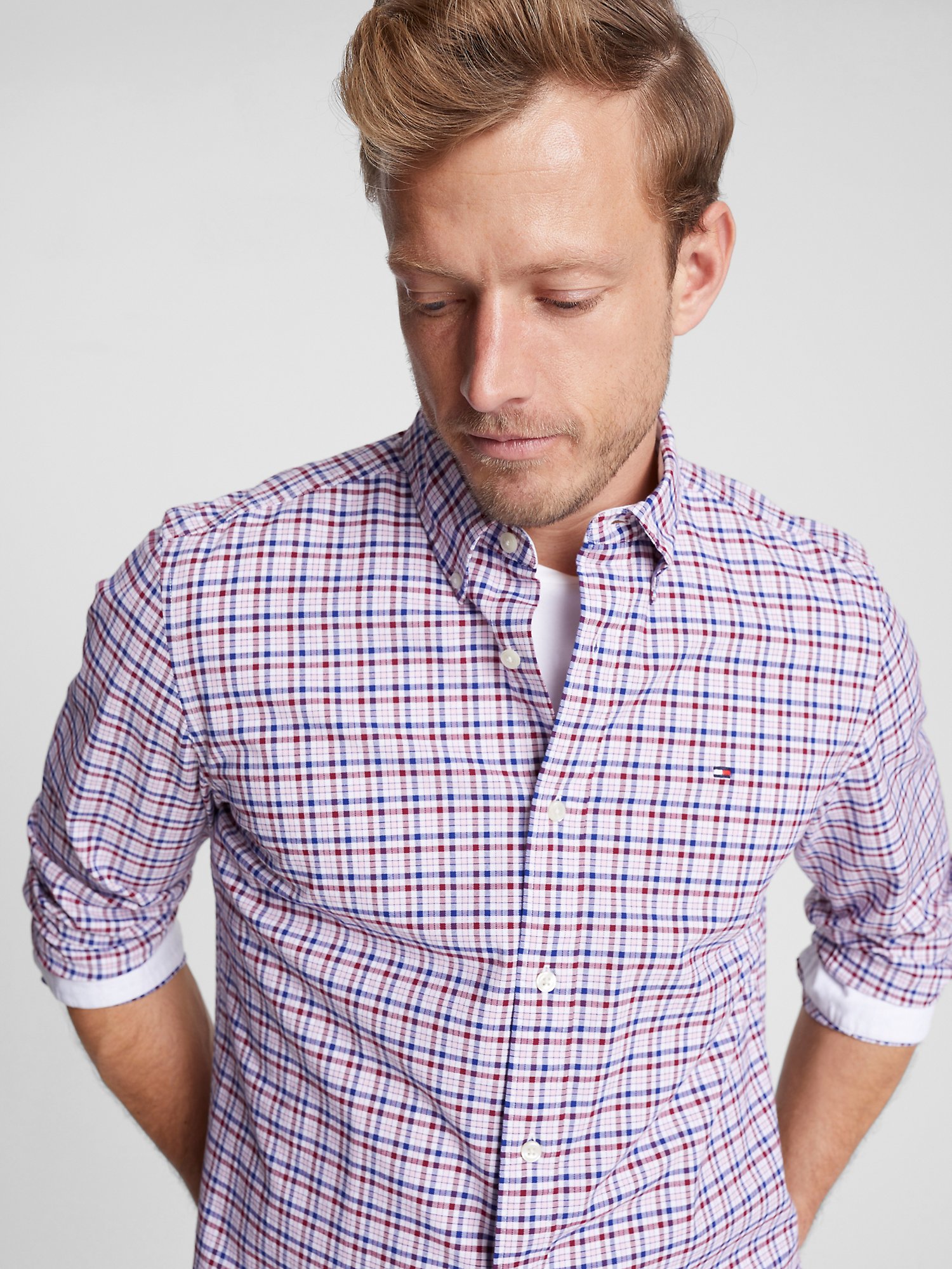Classic Fit Gingham Oxford Shirt | Tommy Hilfiger