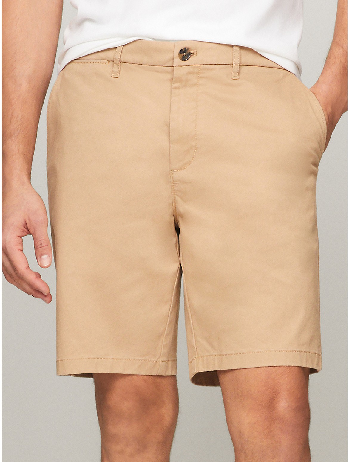 Tommy Hilfiger Straight Fit Twill 9" Chino Short In Tannin