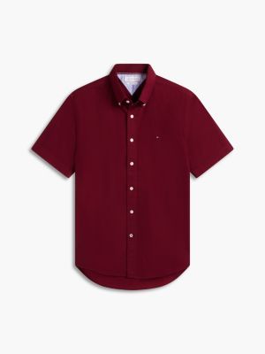 Мужские рубашки Tommy Hilfiger Regular Fit Short-Sleeve Oxford Shirt — фото 5