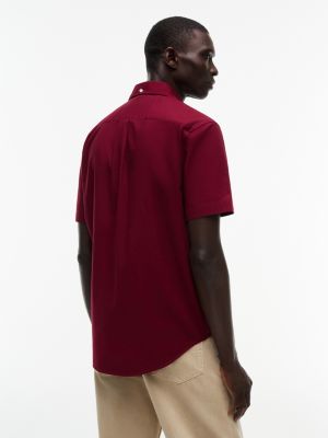 Мужские рубашки Tommy Hilfiger Regular Fit Short-Sleeve Oxford Shirt — фото 4