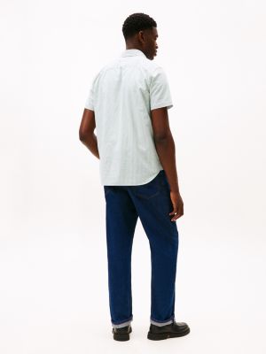トミーページ Short-Sleeve Stripe Oxford Shirt | Tommy Hilfiger